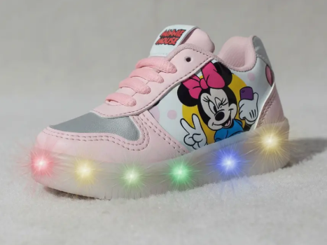 Tenis Infantil Luces Led Impacto 15/17 Minnie Mouse Rosa